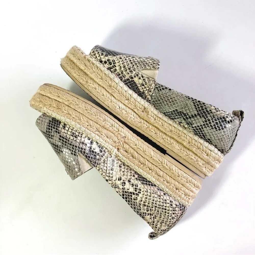 DKNY Mer Snake Peep Toe Platform Espadrille